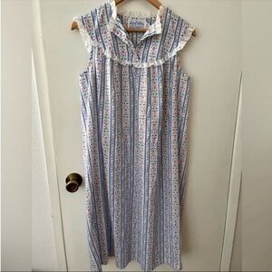 Lanz of Salzburg Sleeveless Cotton Nightgown